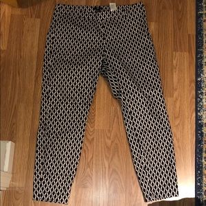 Printed ankle dress pants